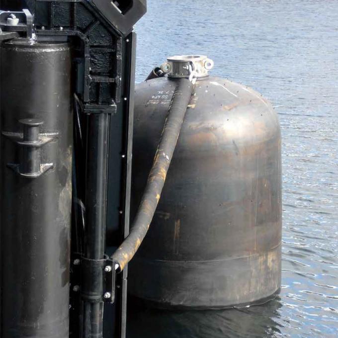 Gekenmerkt stootkussen voor onderzeeër