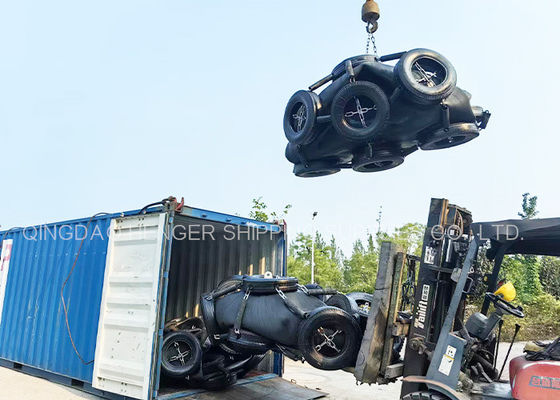 Kwaliteit Zwarte Marine Pneumatische Rubber Fender ISO17357 Gecertificeerd 80Kpa fabriek