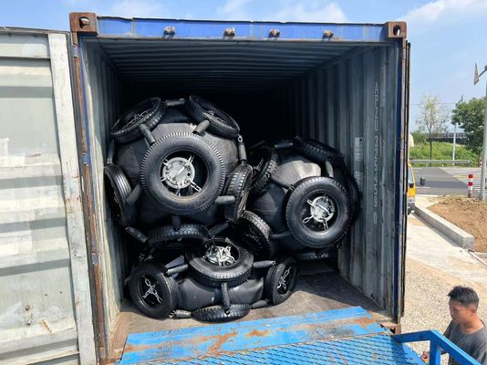 Kwaliteit Schepen Net / Sling Typen Pneumatische rubber fender 50kpa / 80kpa opblaasbaar fabriek