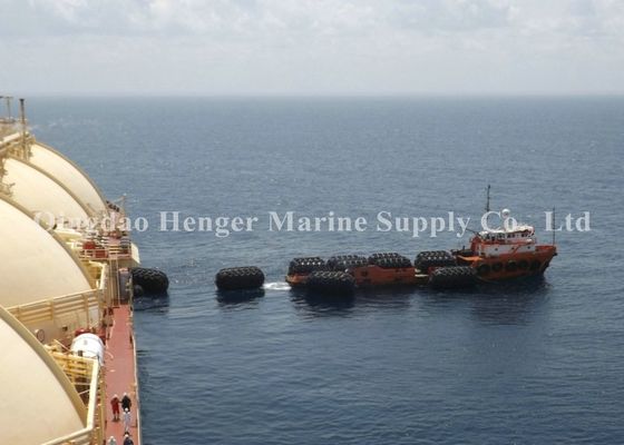 Kwaliteit Aangepast Grootte Marien Rubberstootkussen Corrosiebestendig met Netto Ketting fabriek