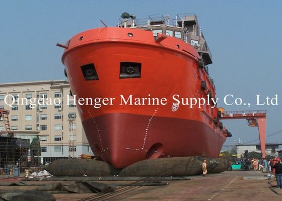 Kwaliteit ISO 14409 Certified Marine Rubber Airbag with 80kpa Working Pressure and Natural Rubber Material fabriek