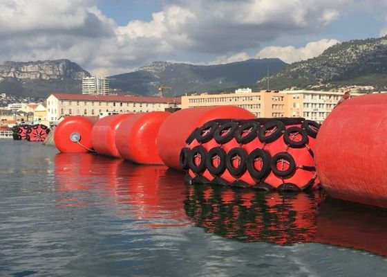 Kwaliteit ISO 17357 Certified EVA Foam Filled Fender with Customizable Density 70-110kg/m³ and 0.5m-4.8m Diameter for Marine Use fabriek