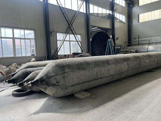 Kwaliteit ISO14409 Certified Marine Rubber Airbag with 80kpa Working Pressure and Natural Rubber Material for Ship Launching fabriek