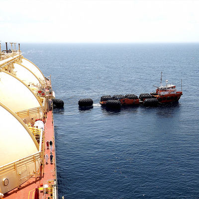 Kwaliteit Het lage Schuim van de Meertroskracht vulde Stootkussens/Mariene Rubberstootkussens50kpa Zwarte Kleur fabriek