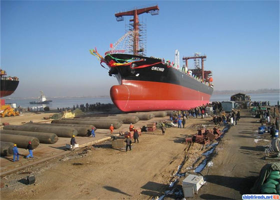 Kwaliteit ISO 14409 Certified Marine Rubber Airbag with 80 kPa Working Pressure and Natural Rubber Construction fabriek